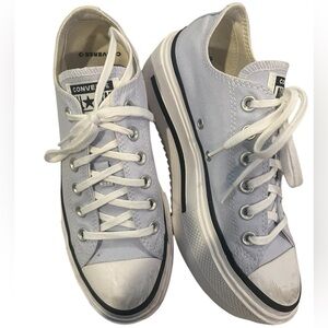 Converse Light Blue Platform Sneakers Chuck Taylor Move Size 8